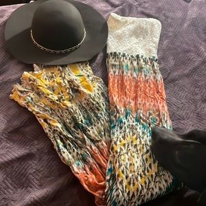 Women’s. Dress. Maxi. Multicolored. Knitted top.